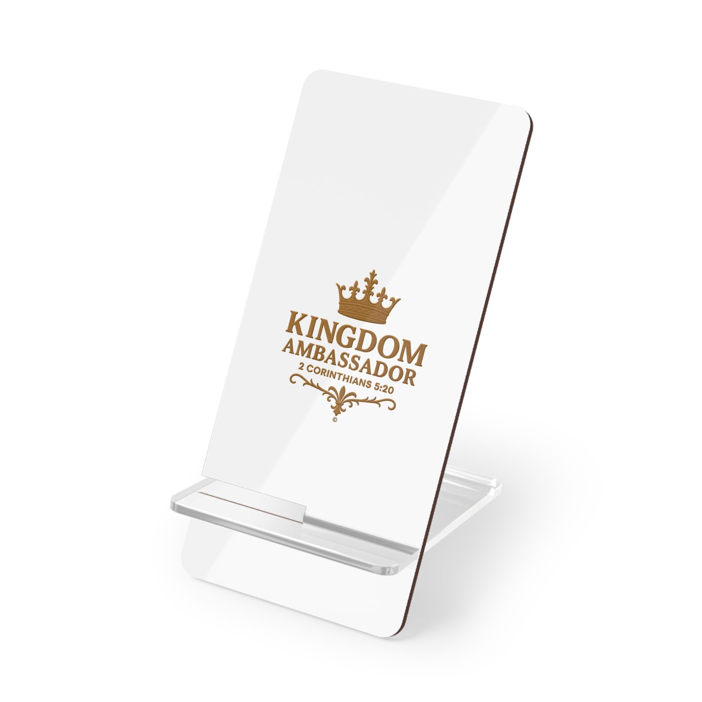 Kingdom Ambassador (Gold Lettering)  Smartphone Display Stand, Desk Organizer, Gift for Students, Office Decor, Home Office Accessory