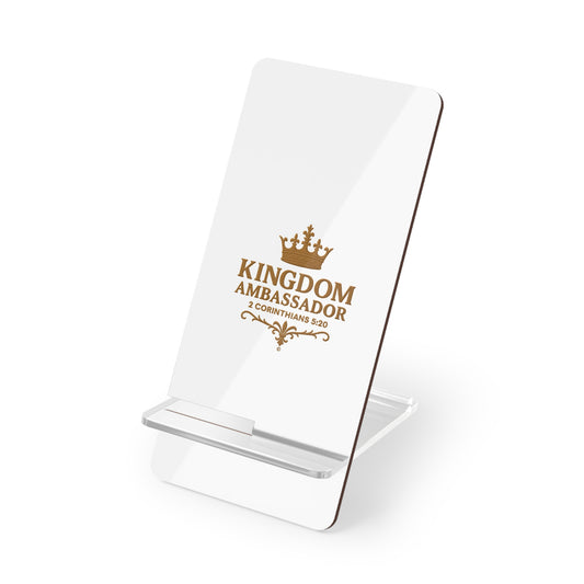 Kingdom Ambassador (Gold Lettering)  Smartphone Display Stand, Desk Organizer, Gift for Students, Office Decor, Home Office Accessory