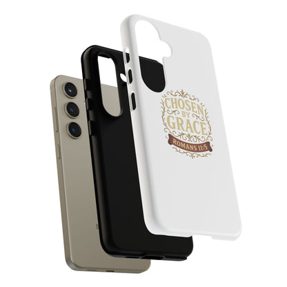 Chosen by Grace (Color), Rugged Phone Case, Inspirational Mobile Cover, Gift for Faith Lovers, Faith-Based Protector