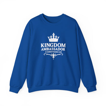 Kingdom Ambassador (White Lettering) Unisex Crewneck Sweatshirt - Inspirational Gift, Faith-Based Apparel, Cozy Casual Wear, Bible Verse Sweatshirt