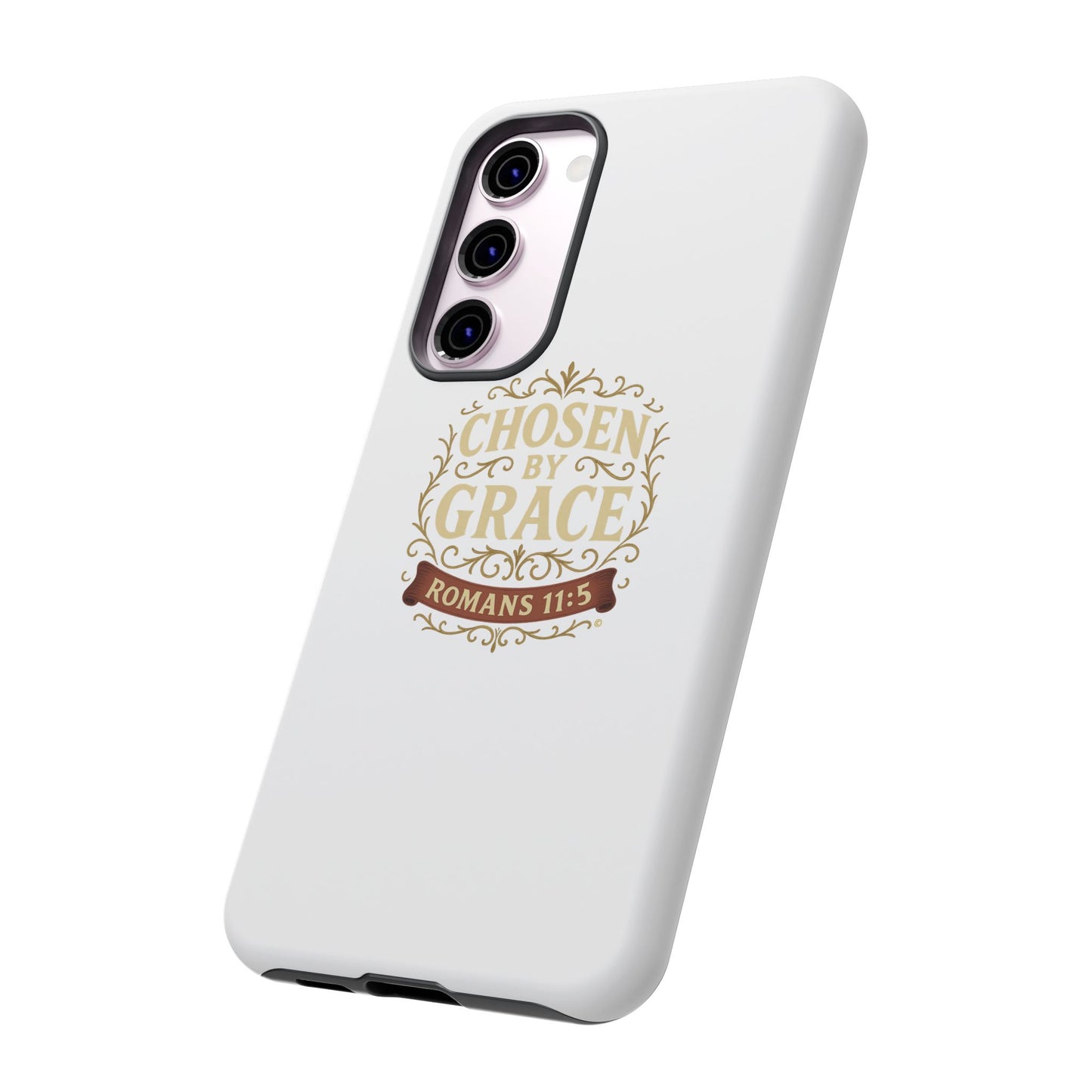 Chosen by Grace (Color), Rugged Phone Case, Inspirational Mobile Cover, Gift for Faith Lovers, Faith-Based Protector