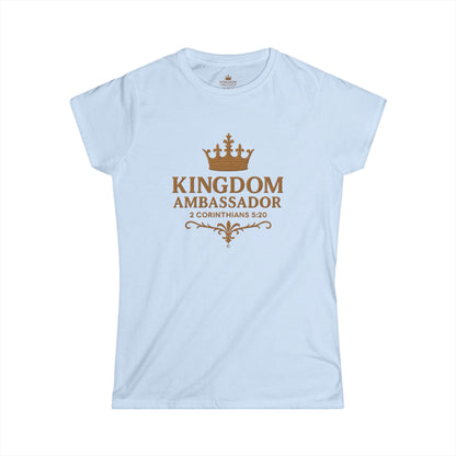 Kingdom Ambassador Women’s Tee – Christian Faith Shirt (2 Corinthians 5:20)