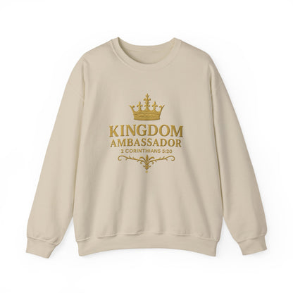 Kingdom Ambassador Crewneck Sweatshirt - Faith-Based Fashion, Christian Gift, Bible Verse, Inspirational Apparel, Cozy Church Wear