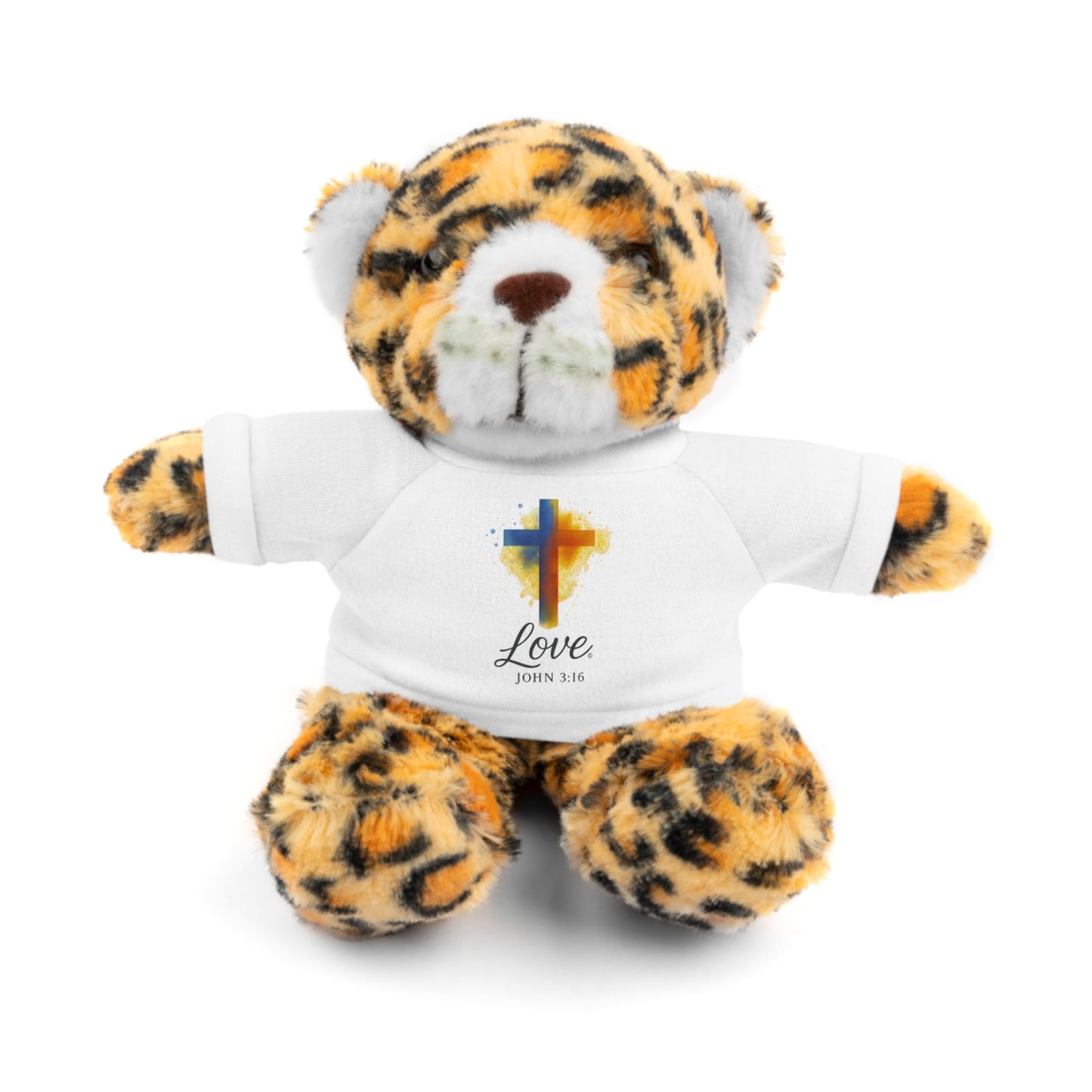 Love (Full Color) Plush Toy with Tee, Faith-Inspired Stuffed Animal, Inspirational Gift, Birthday Present, Encouragement Gift