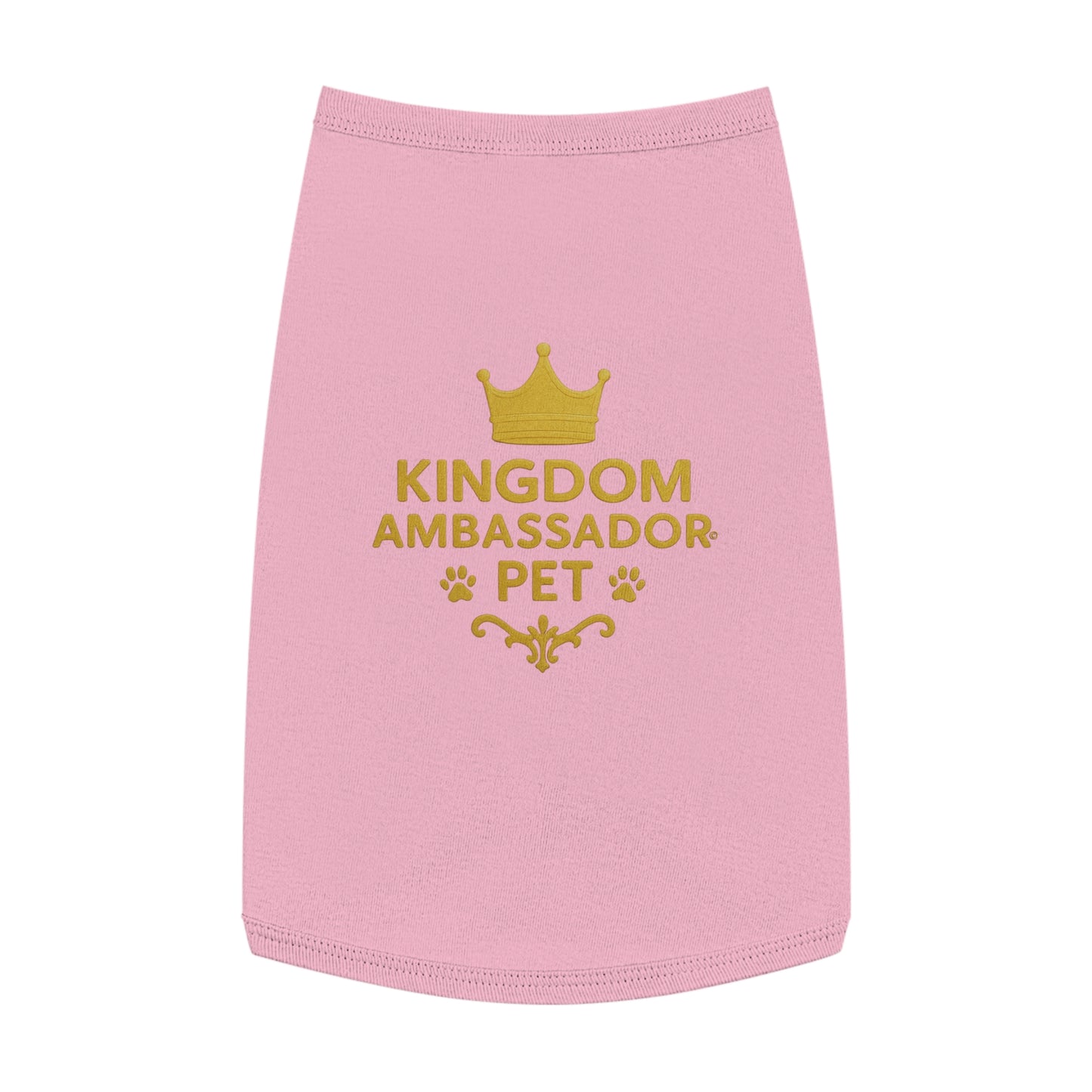 Kingdom Ambassador Pet (Gold Lettering) Tank Top Shirt Apparel Clothing