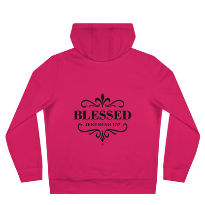 Blessed (Small Design on front plus Large Design on back) Hooded Sweatshirt, Faith-Based Hooded Sweatshirt, Inspirational Apparel, Unique Gift for Believers