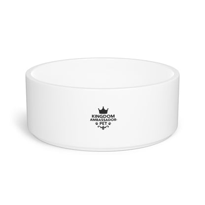 Kingdom Ambassador Pet (Black Lettering) Stylish Pet Bowl for Pampered Pets, Dishwasher Safe Pet Dish, Pet Gift for Animal Enthusiasts