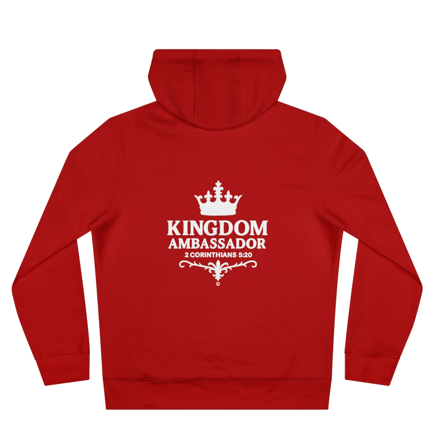 Kingdom Ambassador (Small Design on Front, Large Design on Back) Unisex Apparel Clothing Hoodie Hooded Sweatshirt