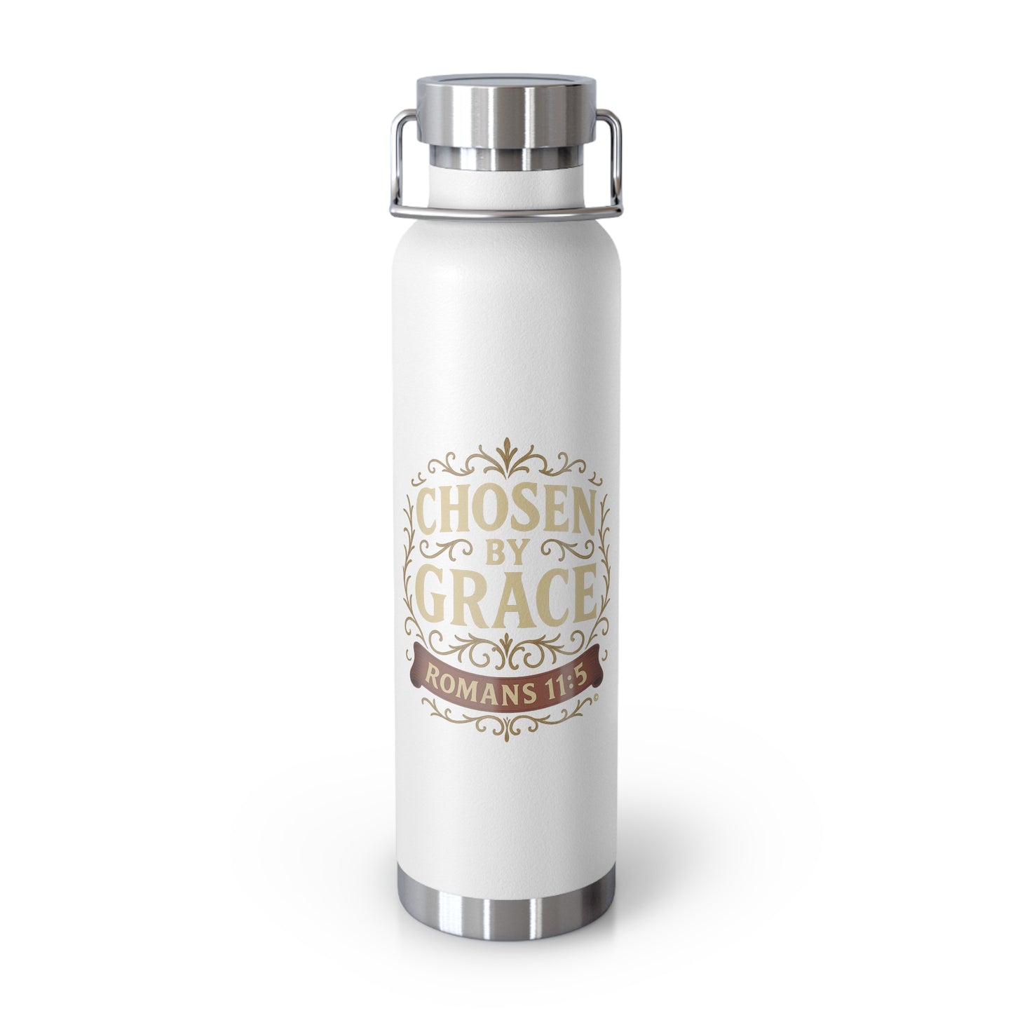 Chosen by Grace (Full Color) Insulated Water Bottle, Motivational Gift, Faith-Based Drinkware, Inspirational Travel Mug, Biblical Verse Bottle - Cross Apparel USA