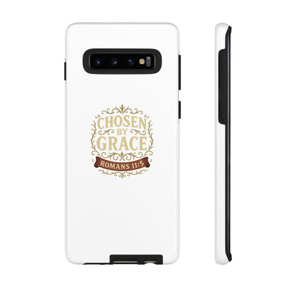 Chosen by Grace (Color), Rugged Phone Case, Inspirational Mobile Cover, Gift for Faith Lovers, Faith-Based Protector