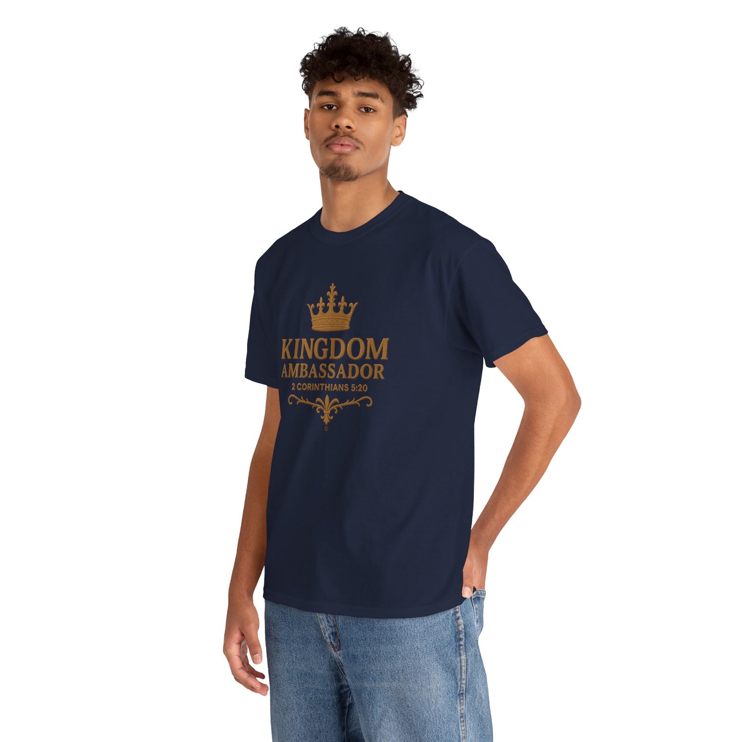 Kingdom Ambassador (Gold Lettering) Apparel Clothing Tee T-shirt Unisex Heavy Cotton Shirt