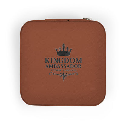 Kingdom Ambassador Elegant Jewelry Travel Case for Minimalist Adventurers, Portable Accessory Organizer, Perfect for Travel, Gifts, Special Occasions