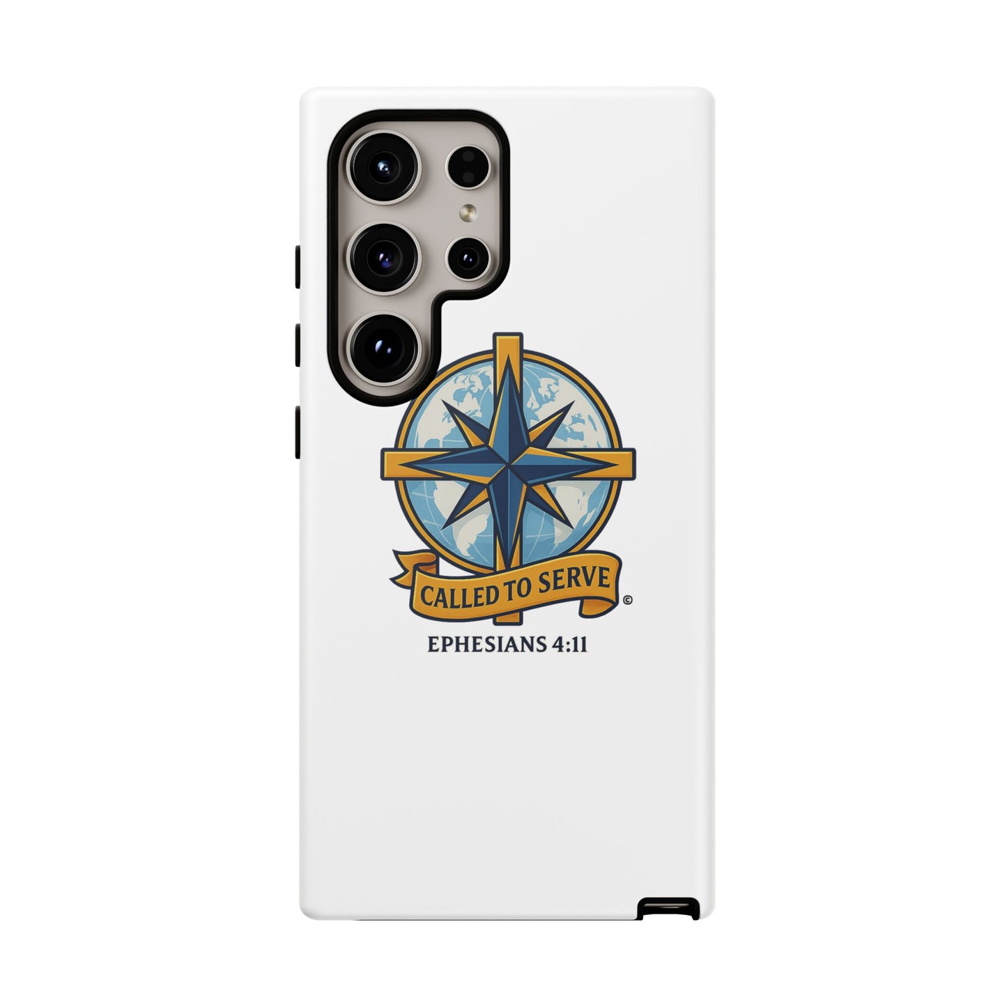 Called to Serve (Full Color), Rugged Phone Case, Inspirational Mobile Cover, Gift for Faith Lovers, Faith-Based Protector - Cross Apparel USA
