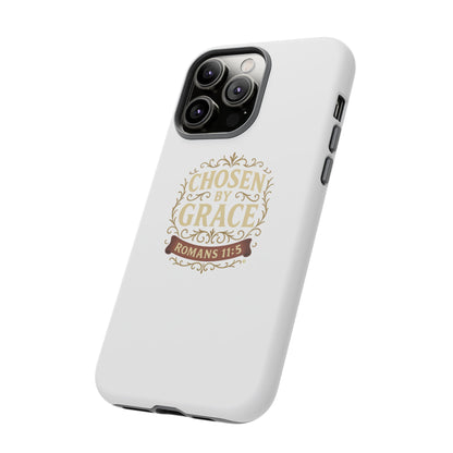 Chosen by Grace (Color), Rugged Phone Case, Inspirational Mobile Cover, Gift for Faith Lovers, Faith-Based Protector