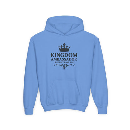 Kingdom Ambassador Youth Hoodie, Inspirational Sweatshirt for Kids, Bible Verse Apparel, Perfect Gift for Young Believers, Comfortable [...] - Cross Apparel USA