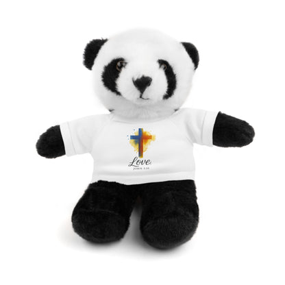Love (Full Color) Plush Toy with Tee, Faith-Inspired Stuffed Animal, Inspirational Gift, Birthday Present, Encouragement Gift