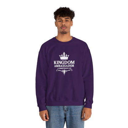 Kingdom Ambassador (White Lettering) Apparel Clothing Unisex Crewneck Sweatshirt