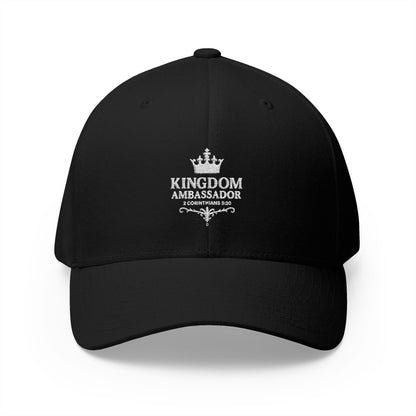 Kingdom Ambassador (White Lettering) Embroidered Cap - Stylish Flex Fit Closed-Back Hat, Perfect for Events, Gifts, and Celebrations