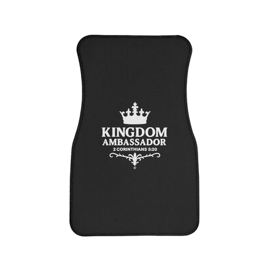 Kingdom Ambassador (White Lettering on Black) Car Floor Mat. 1 piece