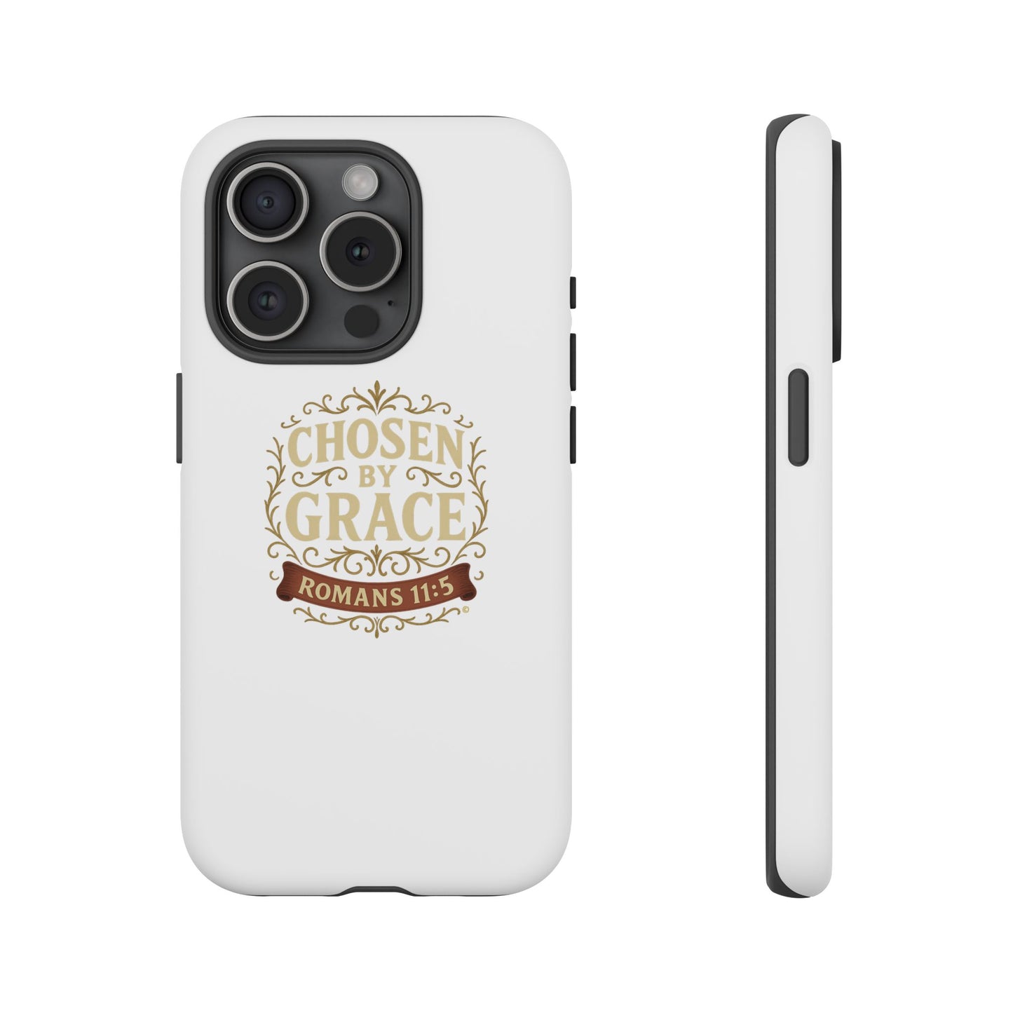 Chosen by Grace (Color), Rugged Phone Case, Inspirational Mobile Cover, Gift for Faith Lovers, Faith-Based Protector