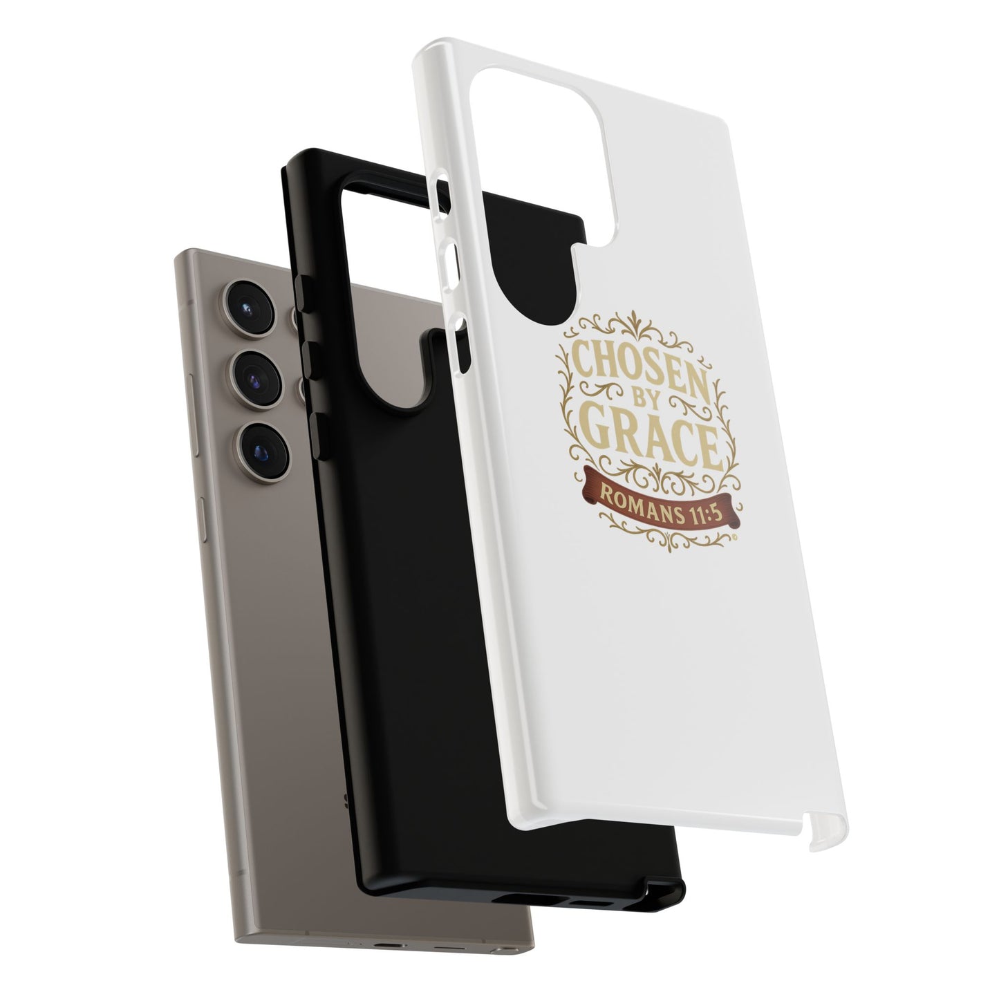 Chosen by Grace (Color), Rugged Phone Case, Inspirational Mobile Cover, Gift for Faith Lovers, Faith-Based Protector