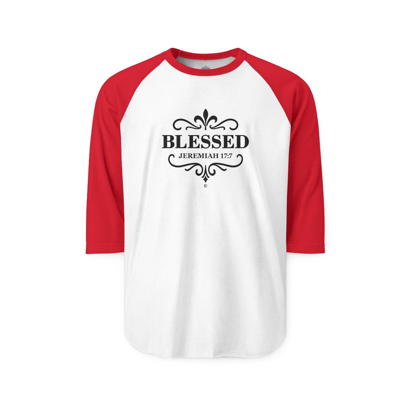 Blessed Raglan Shirt 3/4-Sleeve Baseball Shirt Clothing Apparel