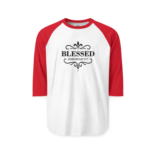 Blessed Raglan Shirt 3/4-Sleeve Baseball Shirt Clothing Apparel