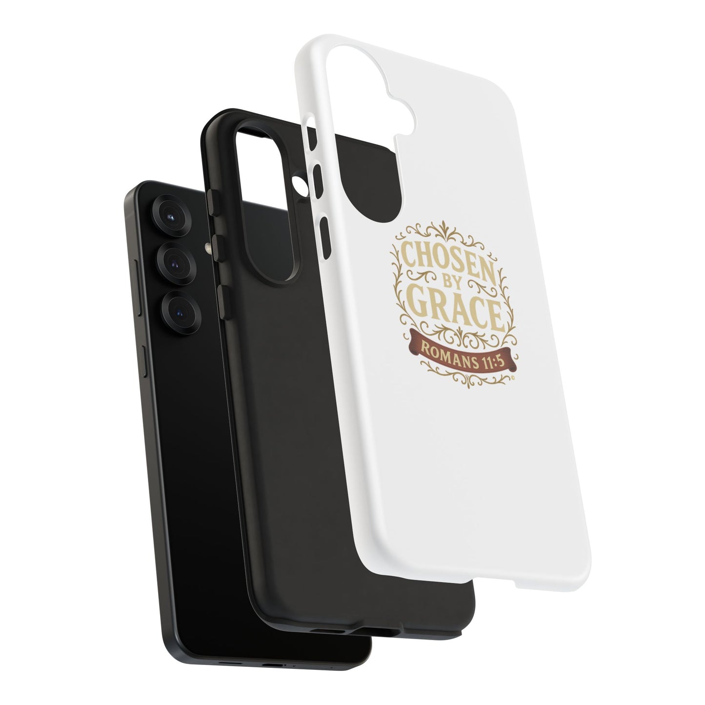 Chosen by Grace (Color), Rugged Phone Case, Inspirational Mobile Cover, Gift for Faith Lovers, Faith-Based Protector