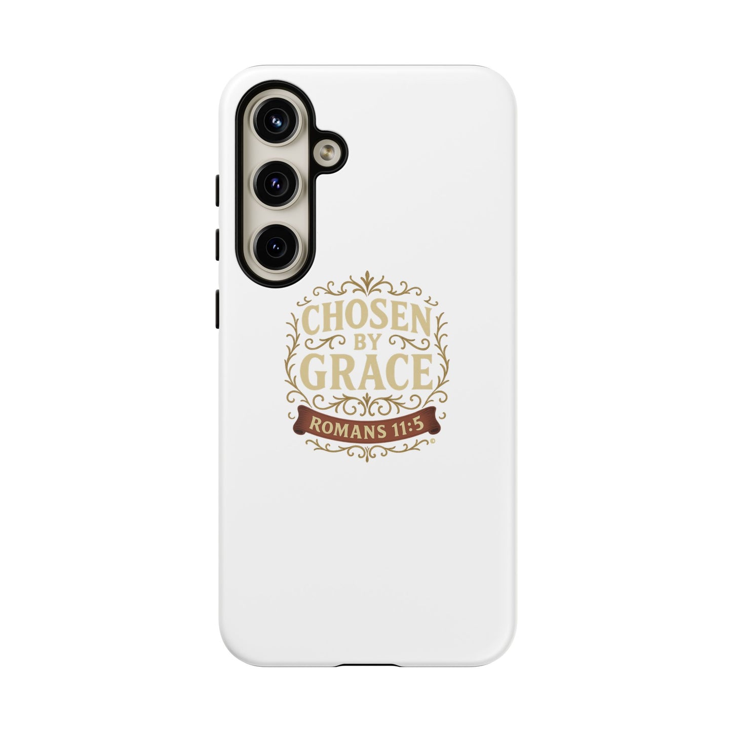 Chosen by Grace (Color), Rugged Phone Case, Inspirational Mobile Cover, Gift for Faith Lovers, Faith-Based Protector