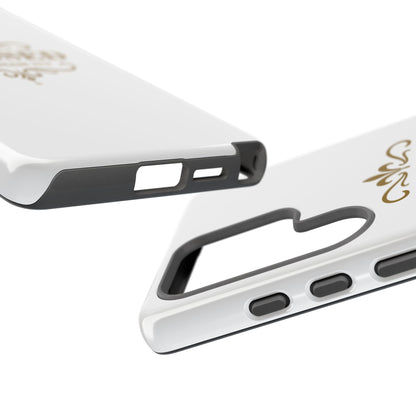 Blessed (Gold Lettering), Rugged Phone Case, Inspirational Mobile Cover, Gift for Faith Lovers, Faith-Based Protector