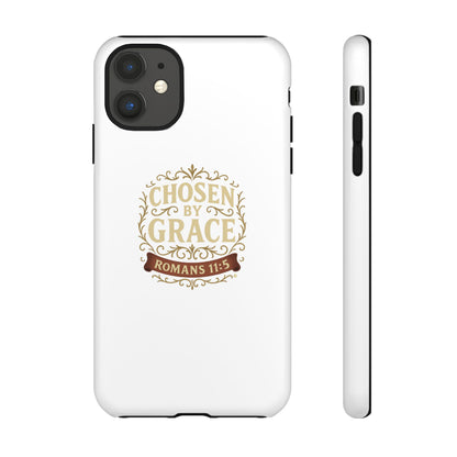 Chosen by Grace (Color), Rugged Phone Case, Inspirational Mobile Cover, Gift for Faith Lovers, Faith-Based Protector