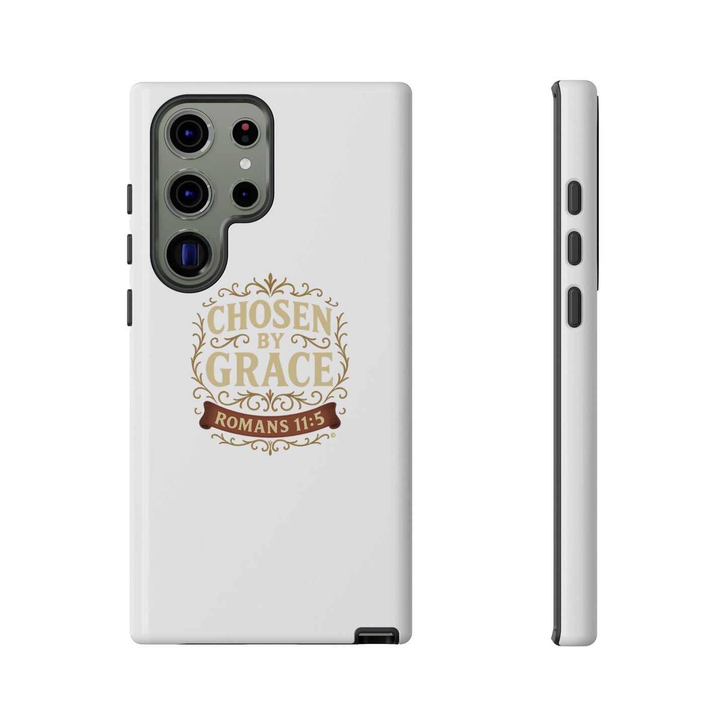 Chosen by Grace (Color), Rugged Phone Case, Inspirational Mobile Cover, Gift for Faith Lovers, Faith-Based Protector