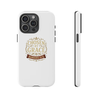 Chosen by Grace (Color), Rugged Phone Case, Inspirational Mobile Cover, Gift for Faith Lovers, Faith-Based Protector