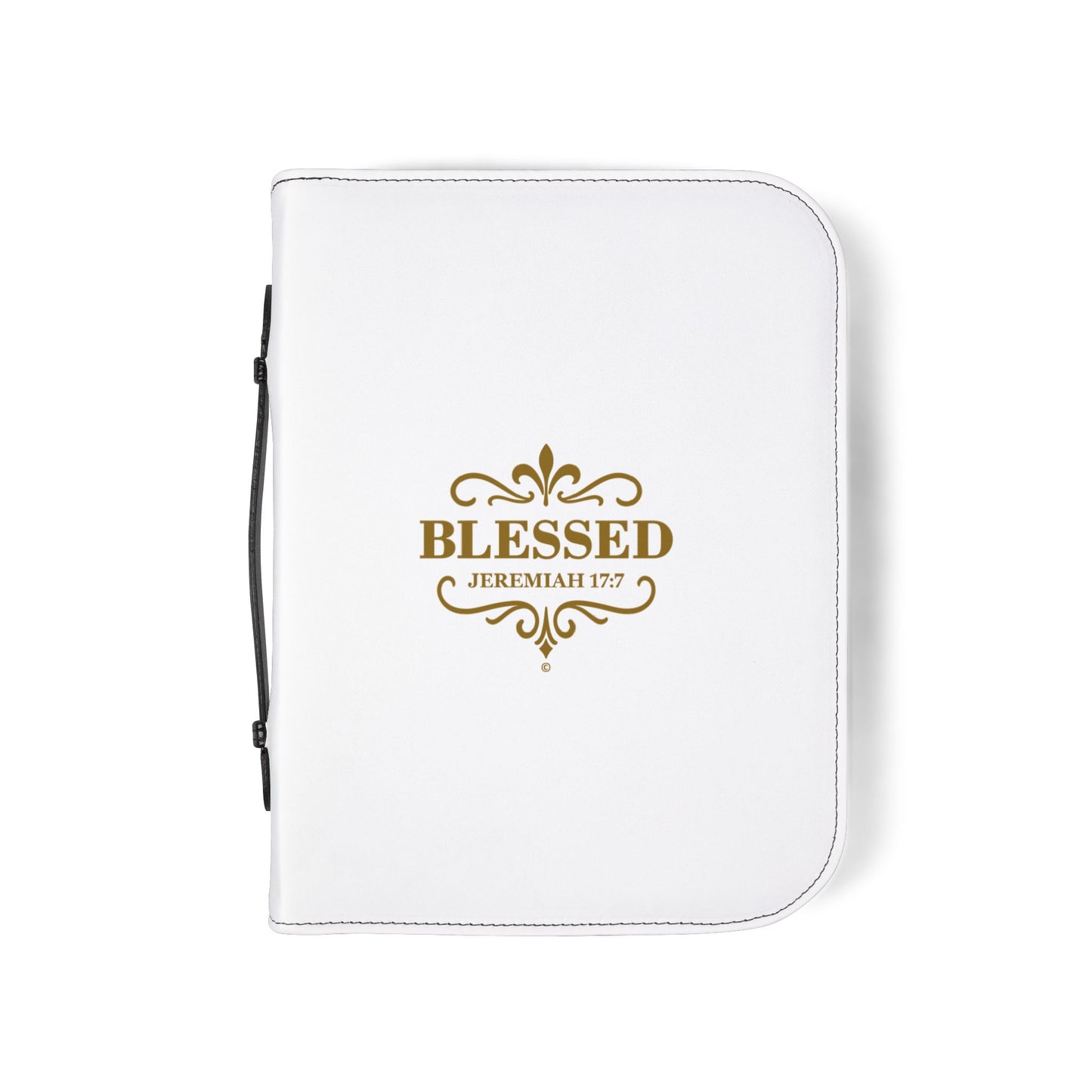 Blessed (Gold Lettering) Inspirational Bible Cover, Gift for Believers, Faith-Based Book Cover - Cross Apparel USA