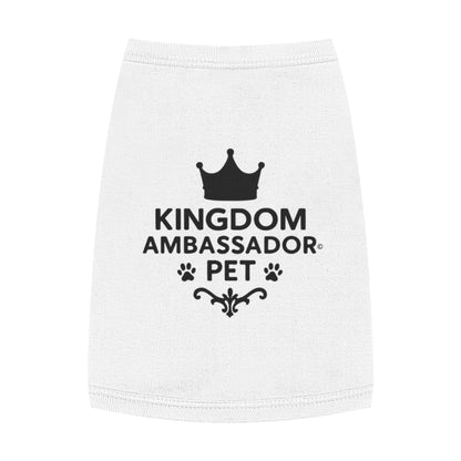 Kingdom Ambassador Pet (Black Lettering) Tank Top, Dog Shirt, Pet Apparel, Cute Pet Gift, Pet Clothes for Any Occasion, Dog Lover Gift - Cross Apparel USA