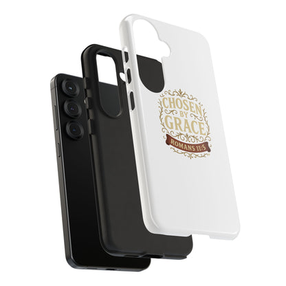 Chosen by Grace (Color), Rugged Phone Case, Inspirational Mobile Cover, Gift for Faith Lovers, Faith-Based Protector