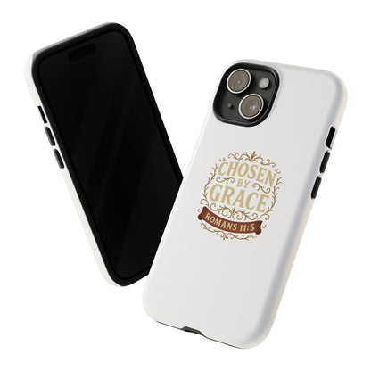 Chosen by Grace (Color), Rugged Phone Case, Inspirational Mobile Cover, Gift for Faith Lovers, Faith-Based Protector