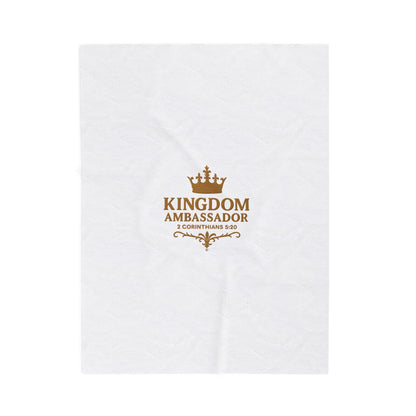 Kingdom Ambassador (Gold) Plush Blanket, Inspirational Home Decor, Faith-Based Decor, Modern Plush Blanket
