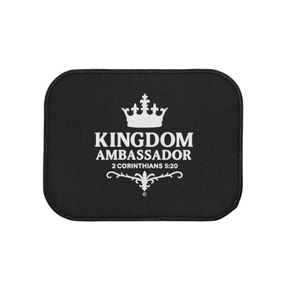 Kingdom Ambassador (White Lettering on Black) Car Floor Mat. 1 piece
