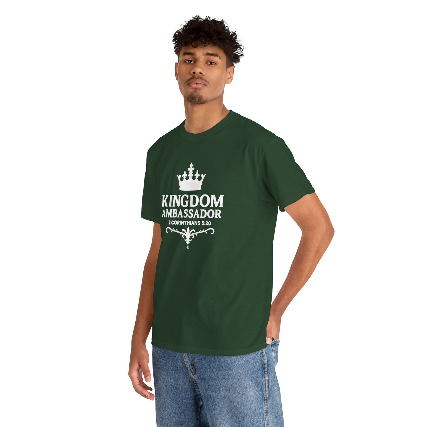 Kingdom Ambassador (White Lettering) Apparel Clothing Tee T-shirt Unisex Heavy Cotton Shirt