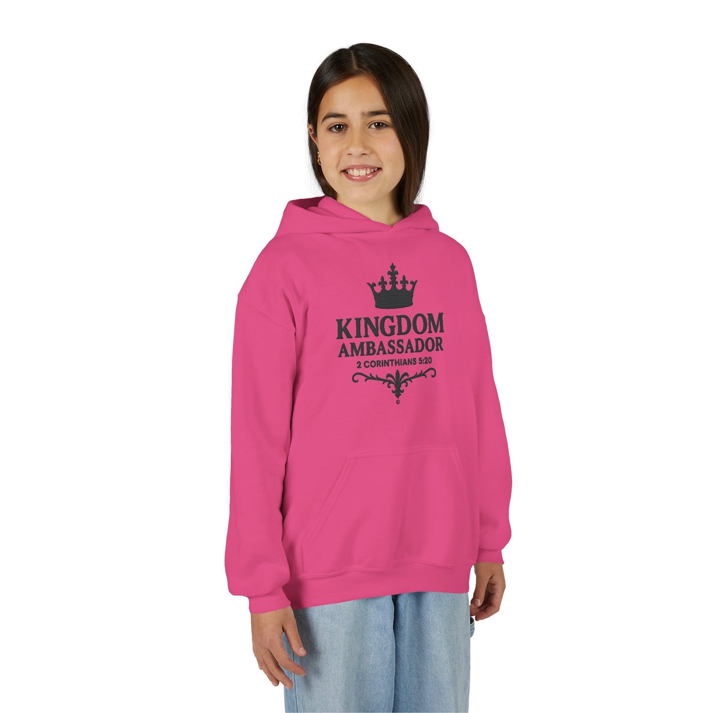 Kingdom Ambassador Youth Hoodie Hooded Sweatshirt Apparel Clothing for Kids, Perfect Gift for Young Believers
