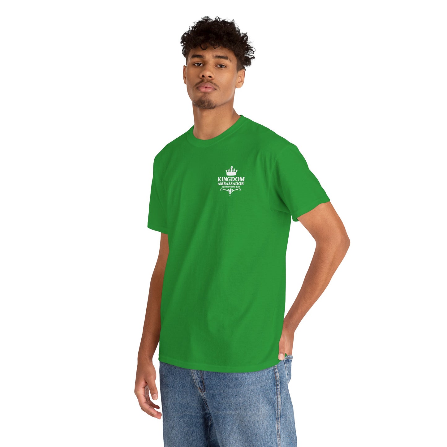 Kingdom Ambassador (White Lettering) T‑Shirt Tee Clothing Apparel (Smaller Design on from Large Design on Back)