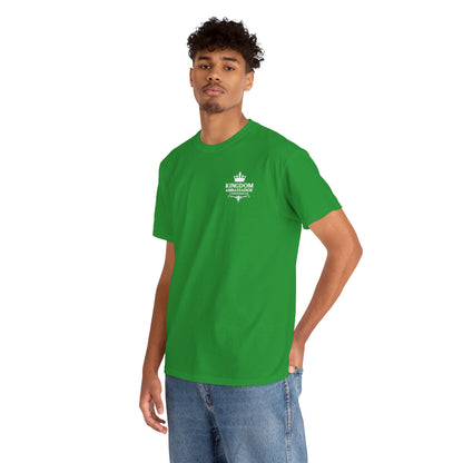 Kingdom Ambassador (White Lettering) T‑Shirt Tee Clothing Apparel (Smaller Design on from Large Design on Back)