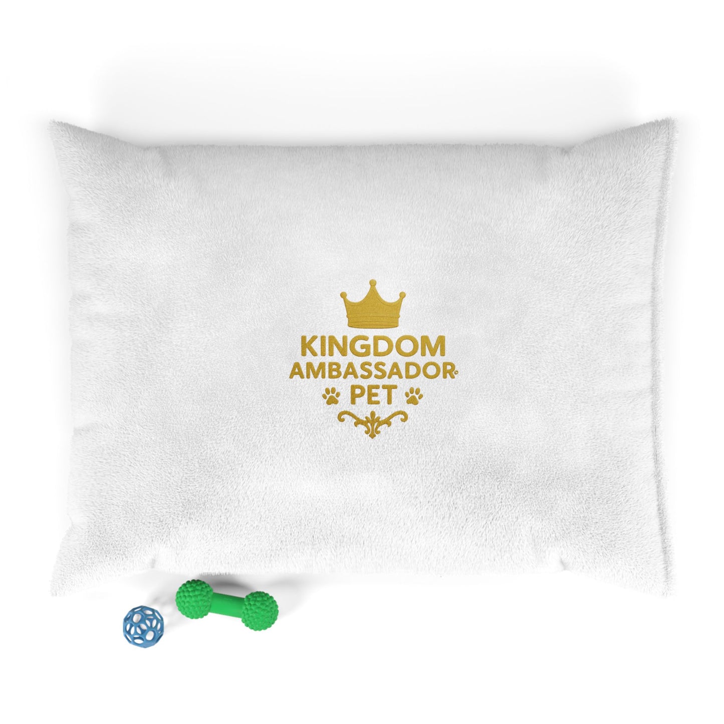 Kingdom Ambassador Pet (Gold Lettering) Luxury Pet Bed Pillow