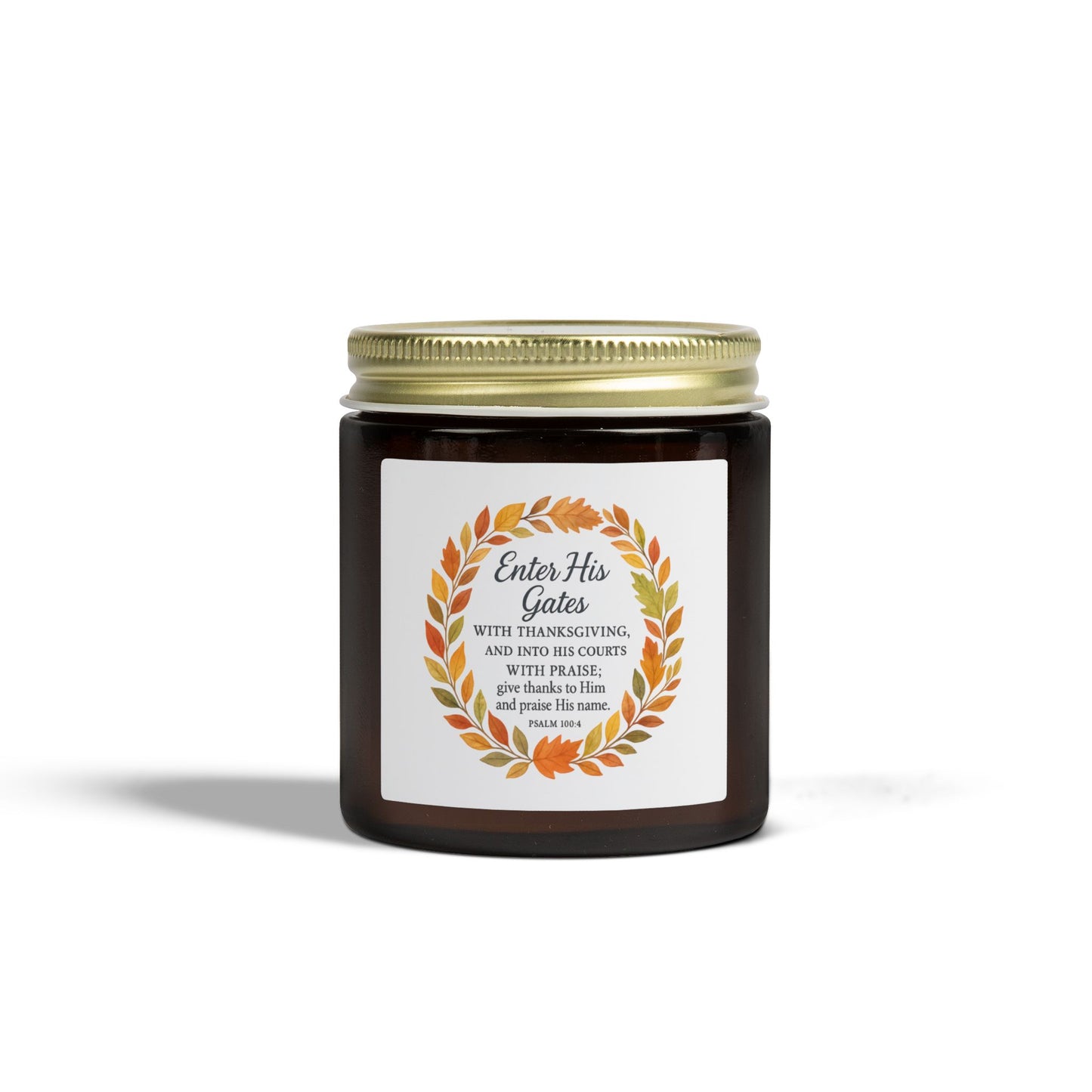 Enter His Gates with Thanksgiving Candles for Home Decor | Aromatherapy, Inspirational Gift Idea, Relaxation, Fall Decor
