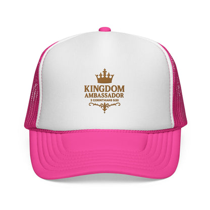 Kingdom Ambassador (Gold Lettering) Trucker Cap for Everyday Style, Faith-based Gift, Inspirational Headwear
