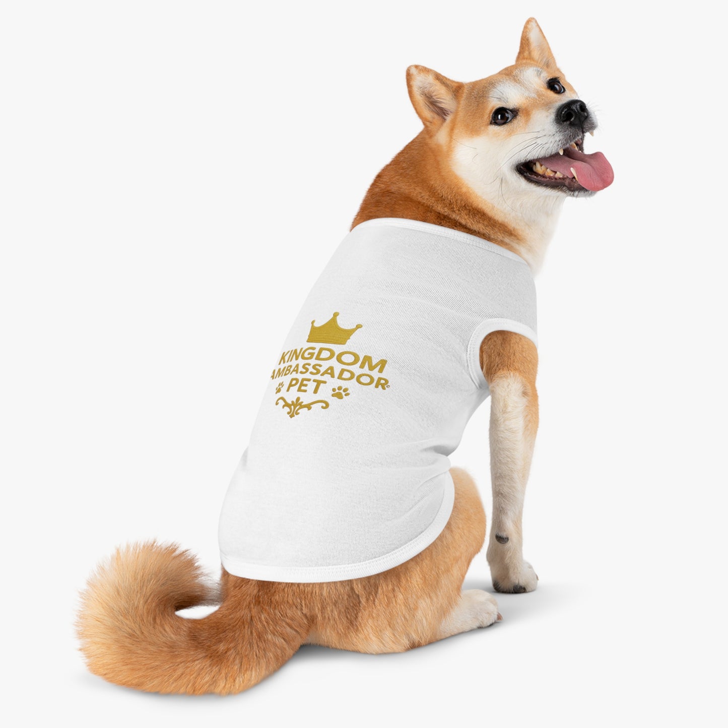 Kingdom Ambassador Pet (Gold Lettering) Tank Top Shirt Apparel Clothing