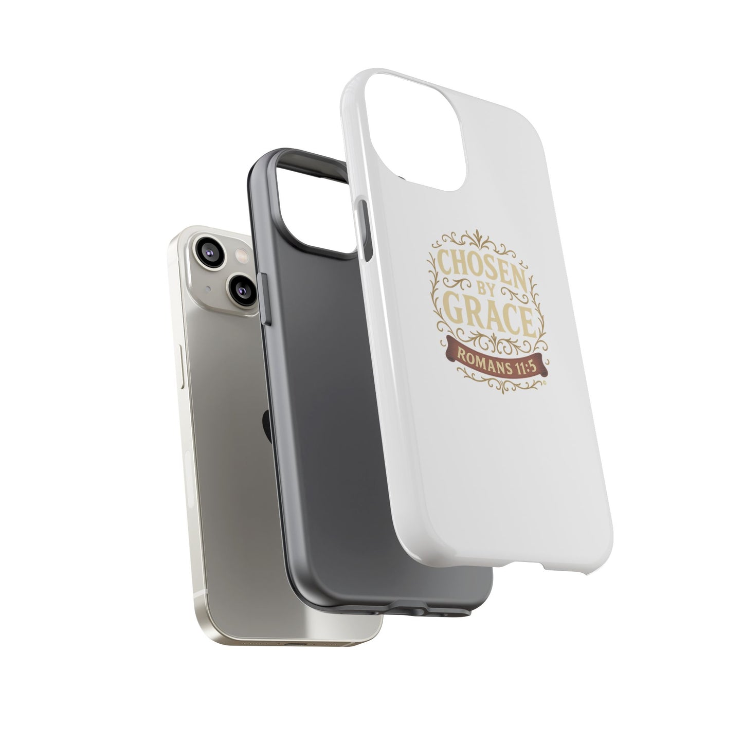 Chosen by Grace (Color), Rugged Phone Case, Inspirational Mobile Cover, Gift for Faith Lovers, Faith-Based Protector
