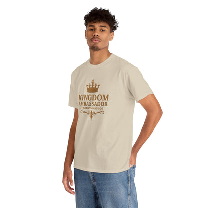 Kingdom Ambassador (Gold Lettering) Apparel Clothing Tee T-shirt Unisex Heavy Cotton Shirt