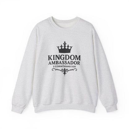 Kingdom Ambassador Sweatshirt (Black Lettering), Unisex Crewneck, Biblical Inspiration, Faith Apparel, Gift for Believers, Church Events